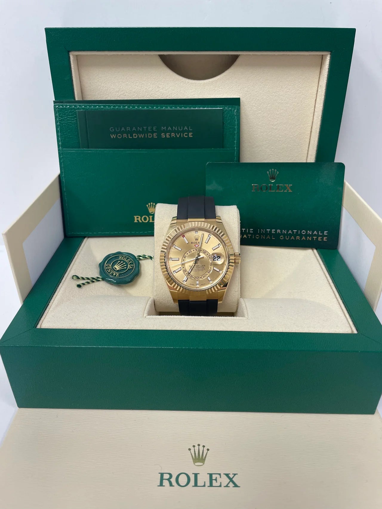RL Sky-Dweller Champagne Yellow Gold Oysterflex