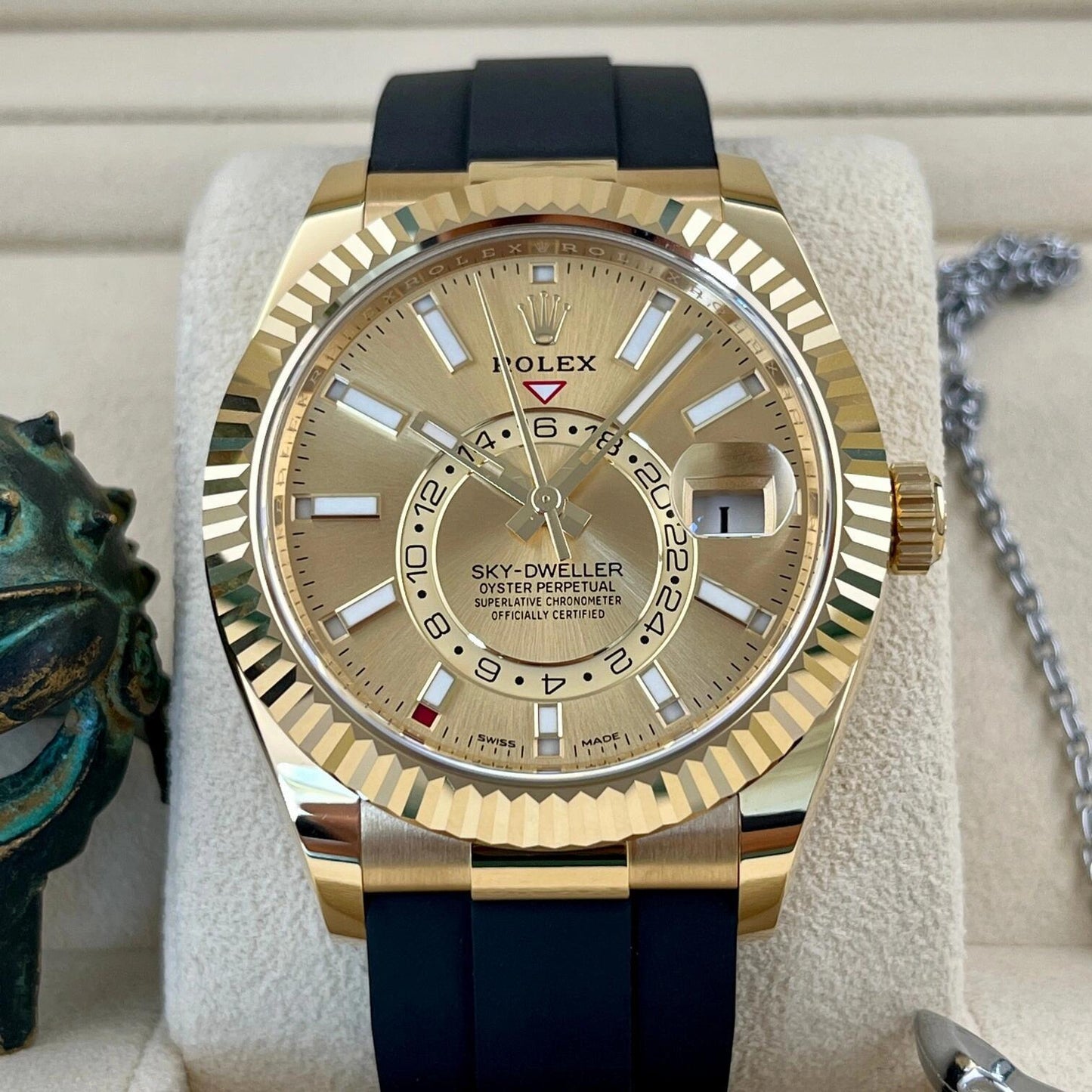 RL Sky-Dweller Champagne Yellow Gold Oysterflex